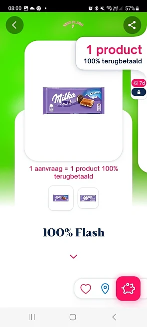 Shopmium milka oreo 100% terugbetaald. Opgele...