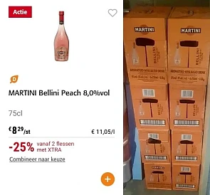 Slechts 6,22€ voor een fles Bellini 🤩 Kost 1...
