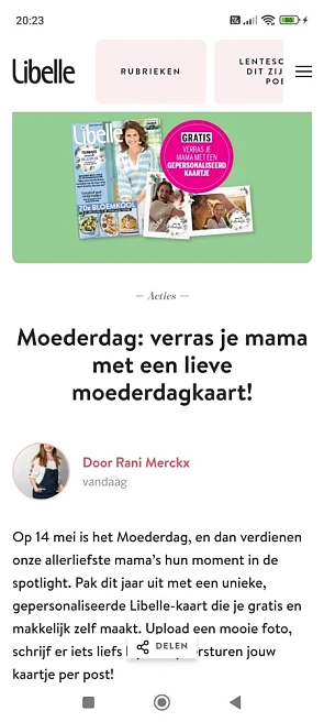 verras je mama met een lieve moederdagkaart d...