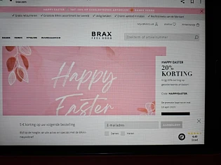 brax.com happy easter 20% korting op geselect...