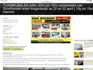 TUINMEUBELEN AAN -30% tot -70% rechtstreeks v...