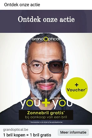 GrandOptical 1 bril kopen = 1 zonnebril grati...