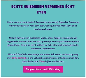 20% korting op het volledige assortiment van...
