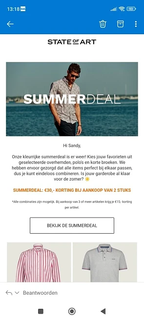 Summer deal bij State of Art: €30 KORTING BIJ...
