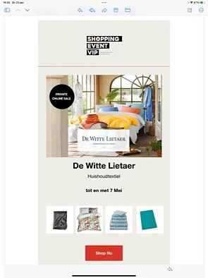 De Witte Lietaer Huishoudtextiel tot en met 7...