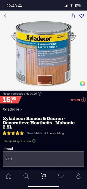 Prijsfoutje? 2,5 liter voor 15,95 euro in pla...