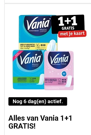Kruidvat clubpromo vania 1+1 gratis met je ka...