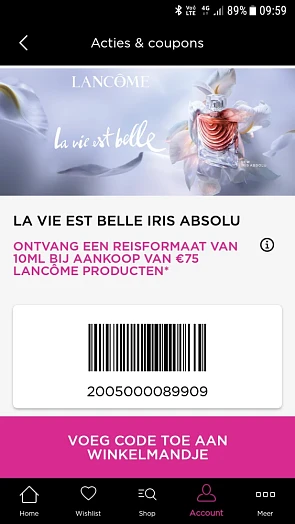 Ici paris XL bij aankoop van 75 euro Lancomep...