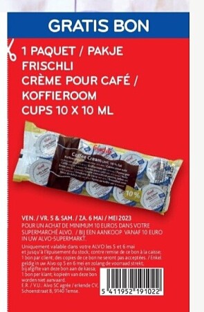 Alvo bon in folder gratis koffieroom cups 10...