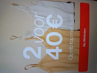 superdry.be 2 voor €40 op rib top met kant