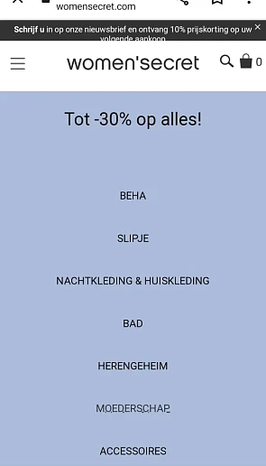 womensecret.com tot -30% op alles