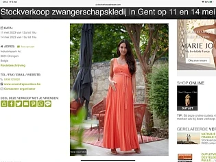 Stockverkoop zwangerschapskledij in Gent op 1...