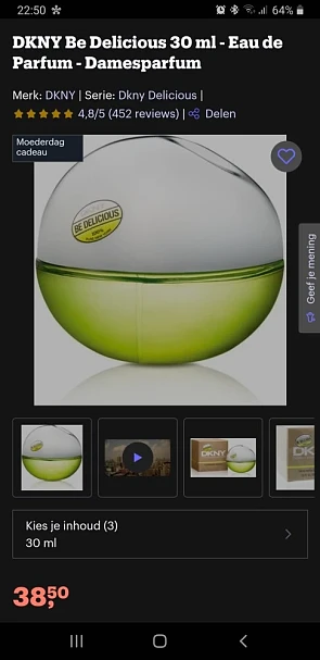 DKNY BE DELICIOUS EAU DE PARFUM van 30 ml aan...