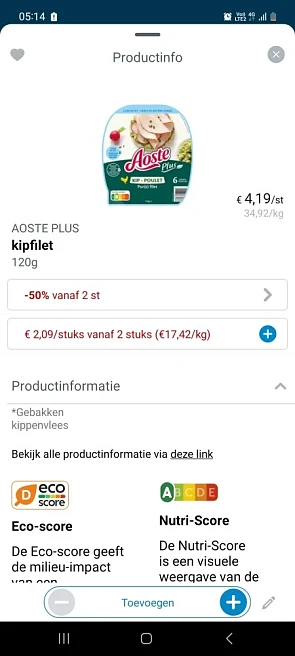 Collect and go aoste plus bv kipfilet 4.19€/s...