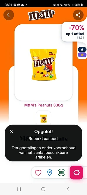 Shopmium -70% m&m's peanuts 330g