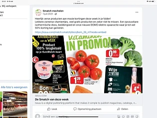 Op de klantenkaart bij smatch mechelen 100% t...