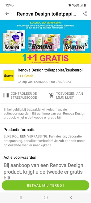 Myshopi 1+1 renova disign toiletpapier/keuken...