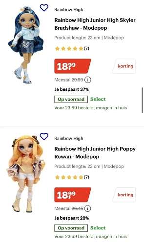 Korting op Rainbow high & L.O.L. Surprise bi...