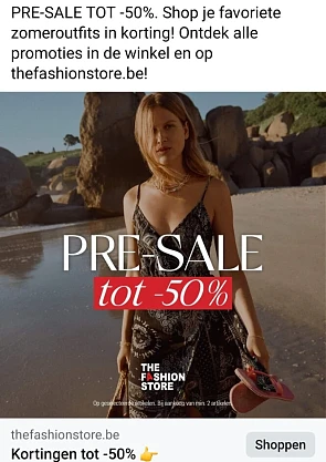 PRE-SALE TOT -50% bij aankoop van min. 2 item...