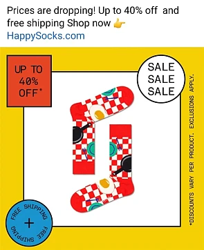 happysocks.com sale: tot 40% korting op gesel...