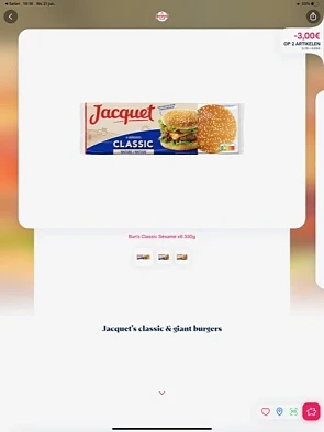 3€ terugbetaald voor jacquet geant via Shopni...