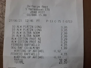 Delhaize always platinum, ultra norm, cotton...