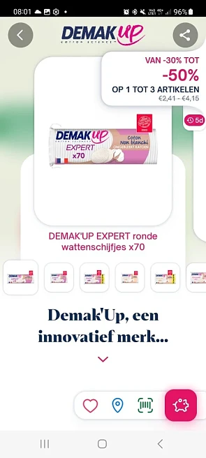 Shopmium tot -50% op demak'up wattenschijfjes