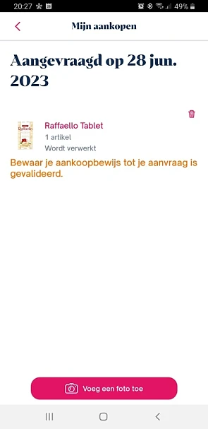 Tablet Raffaello aangevraagd. 100% terugbetaa...