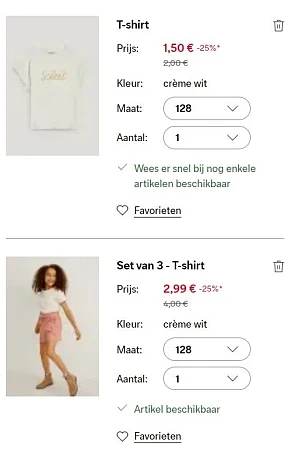 T-shirtjes en ondergoed aan € 1, truitje aan...