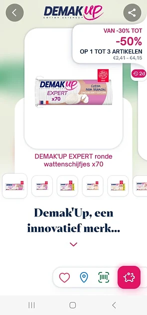 Kruidvat demak'up wattenschijfjes 2+1 gratis....