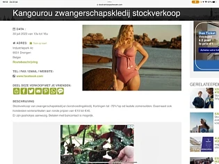 Kangourou zwangerschapskledij stockverkoop 30...