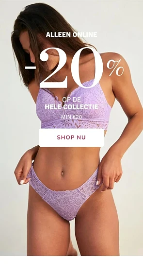 hunkemoller.be alleen online -20% op de hele...