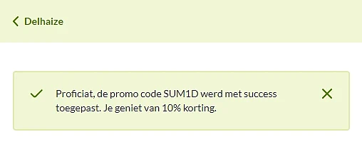 10% korting bij Delhaize online en in de app