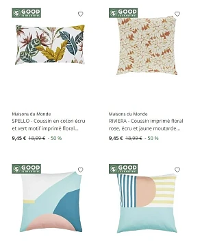Kussens voor € 9,45 bij Maisons du Monde. Nog...