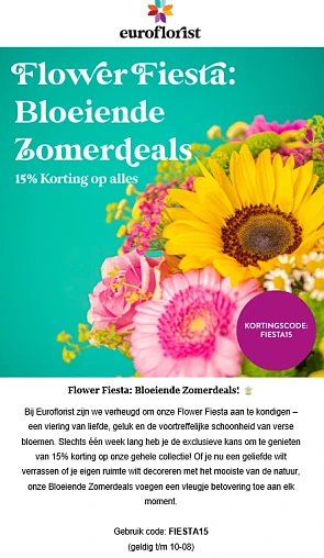 15% korting op de hele collectie bij euroflor...