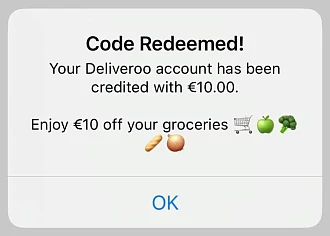 -10€ bij DELIVEROO 🤩 code GROCERYAUG 🔗 http...