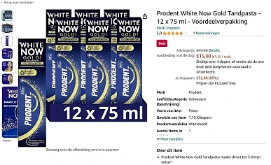 Prodent tandpasta 12 x ,heel wat varianten aa...