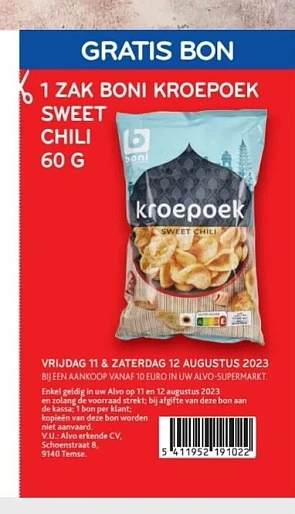 Alvo bon in folder gratis kroepoek sweet chil...