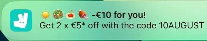 Réduction DELIVEROO : 2x 5€ 🤩🎉 ✅ Code 10AU...