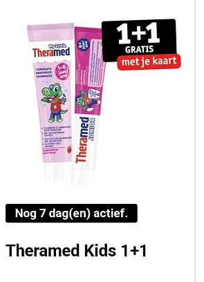 Kruidvat 1+1 gratis theramed kids met je kaar...