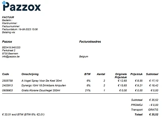 €21.08 korting en gratis douchegel bij pazzox...