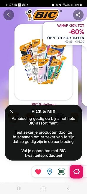 Shopmium tot -60% op bic schoolgerief