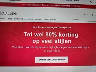 madeleine-fashion.be tot wel 80% korting om e...