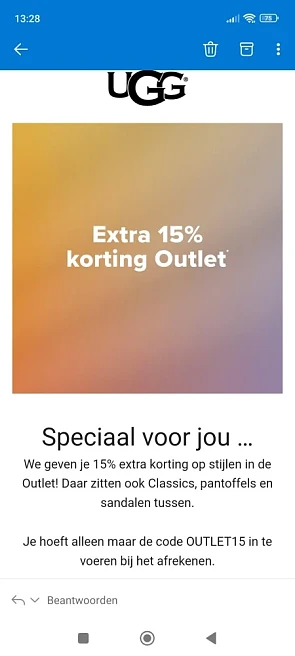 Site ok 15% extra korting op stijlen in de Ou...