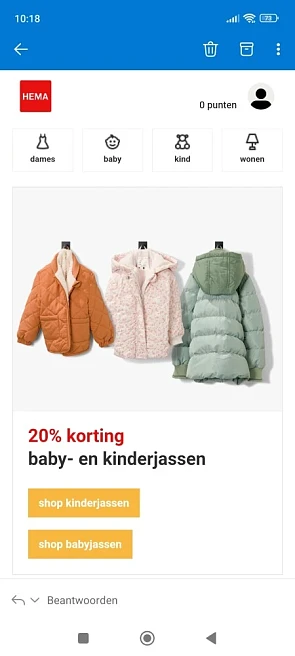 20% korting baby- en kinderjassen bij Hema.co...