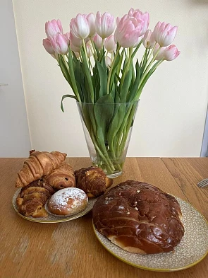 Dernier jour de congé, donc petit dej livré à...