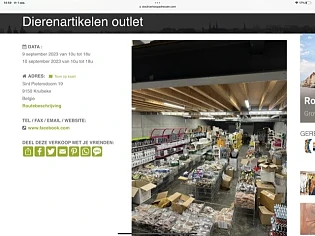 Dierenartikelen outlet Sint Pietersdoorn 19...