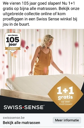 We vieren 105 jaar goed slapen! Nu 1+1 gratis...