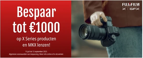 Fujifilm X Series zomercashback tot €1000,- c...