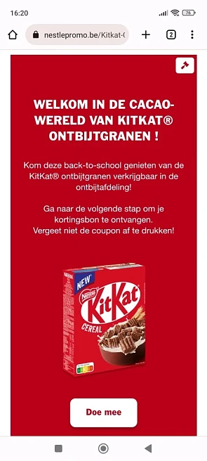 Kortingsbon €1,50 KitKat ontbijtgranen https:...